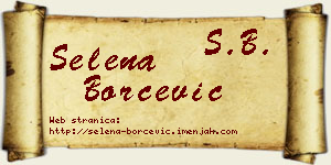 Selena Borčević vizit kartica